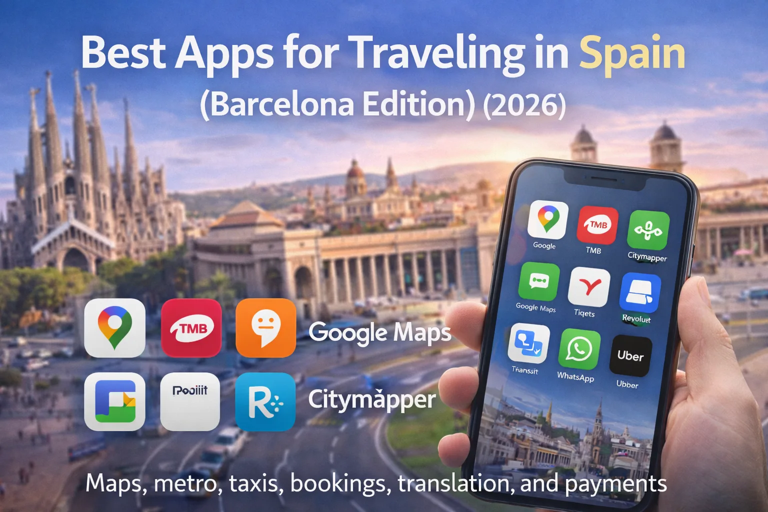 Le migliori app per viaggiare in Spagna (edizione Barcellona) (2026)
